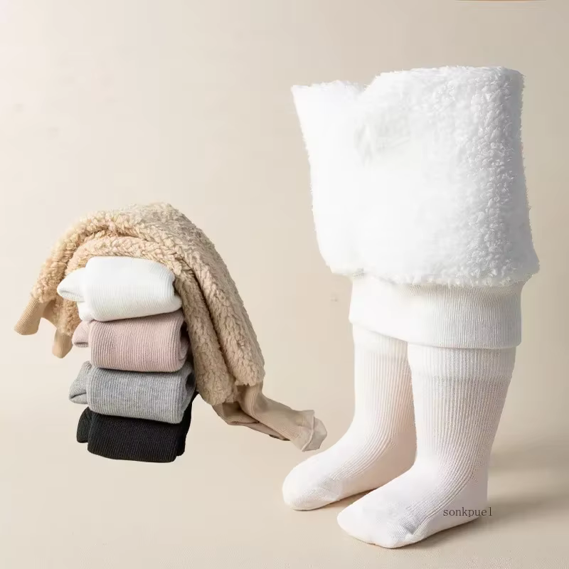 Collants d'hiver pour filles, épais et décontractés, en coton, pour bébés filles, garde au chaud, serrés pour enfants de 0 à 8 ans