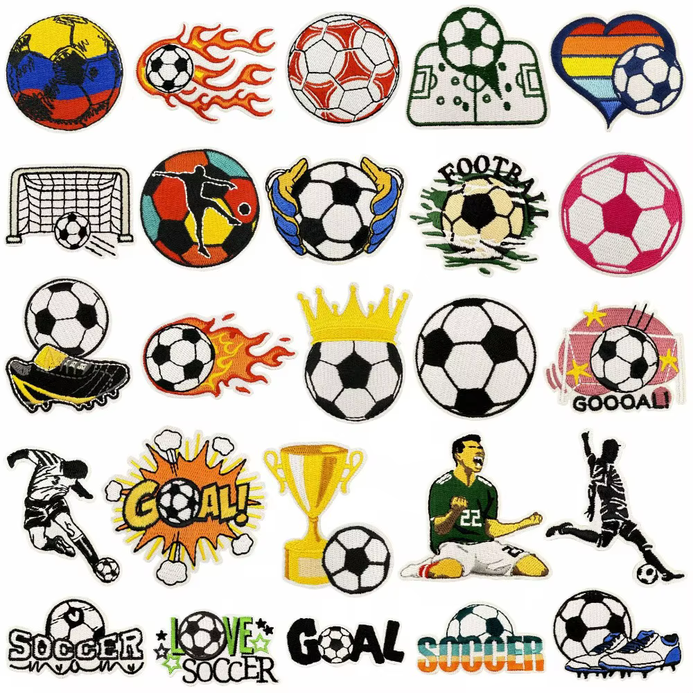 Dessin animé Football prix but sport fer-on coudre broderie Badge Patch bricolage T-shirt chapeau sac à dos vêtements Appliques autocollant