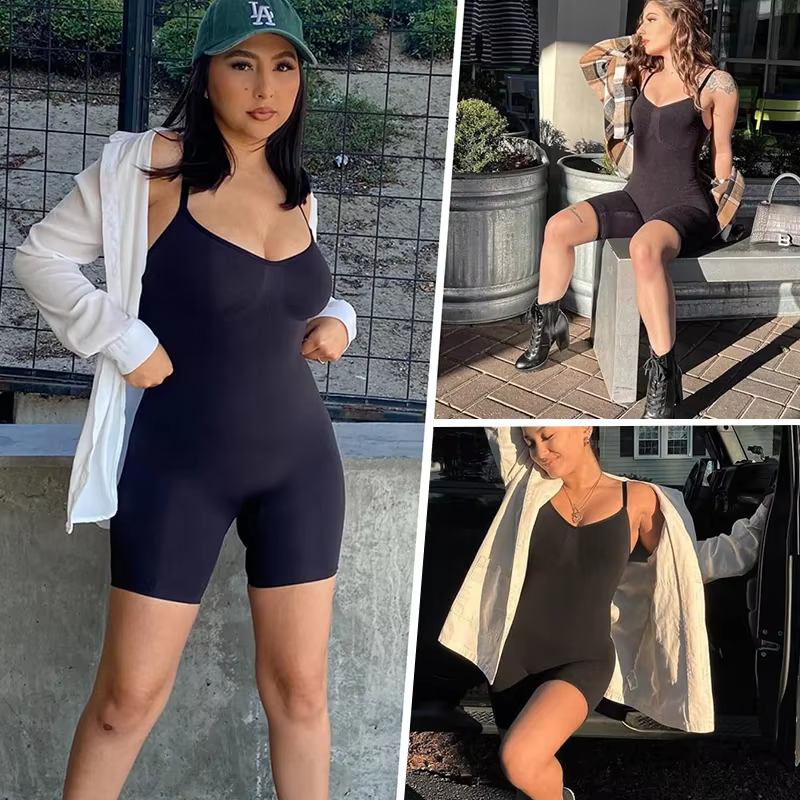 Nouveau Body Shapewear femmes débardeur contrôle du ventre corps complet Shaper Anti frottement Shorts minceur taille