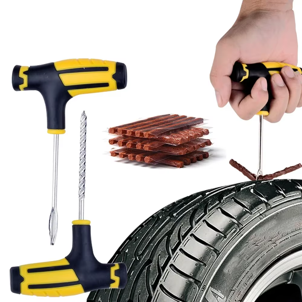Bandes de réparation de pneus, joints de colle en caoutchouc sans chambre à air pour voiture moto, Kit de crevaison de pneus, mèches, vers, outils, accessoires Amagi