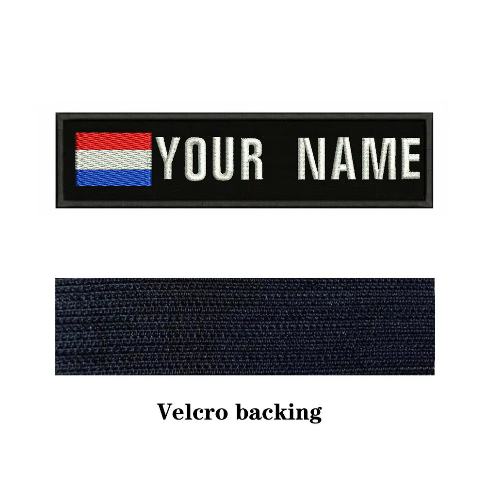 Dutch Feel Pays-Bas Nom et Texte Patch, Broderie Personnalisée, Strihear Danemark ge Iron On ou Patches, 10x2,5 cm