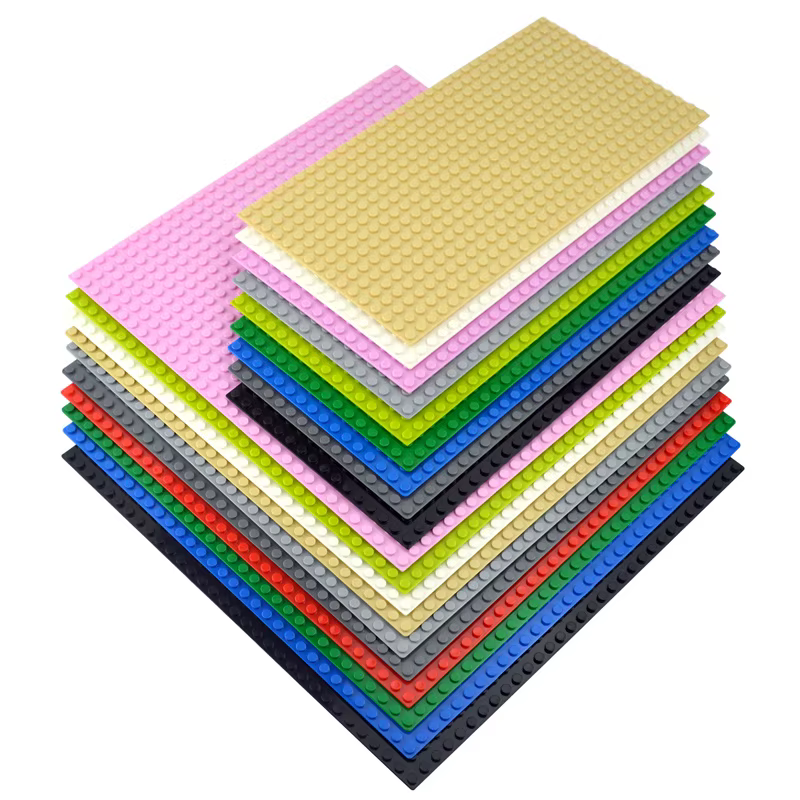 Plaques de base classiques pour blocs de construction, figurines de ville, assemblage de points, plaque de base en brique, plaque de route de rue créative, 32x32, 32x16
