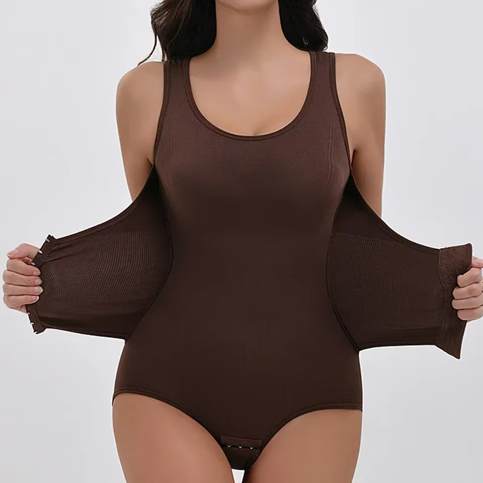 Body gainant amincissant pour femme avec fermeture éclair