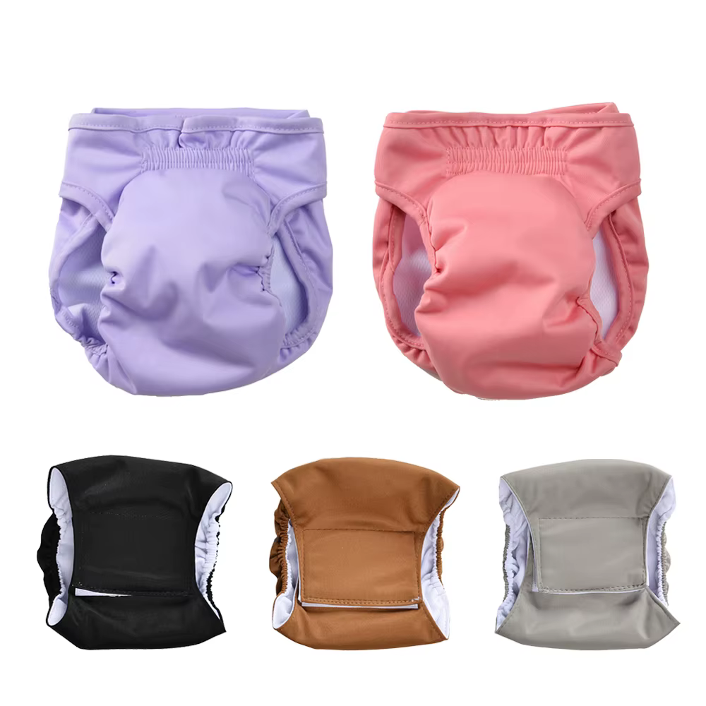 Couches lavables pour animaux de compagnie pour femmes et hommes, culottes hygiéniques respirantes et réutilisables pour chiots, sous-vêtements pour Chihuahua, pantalon court pour Menstruation