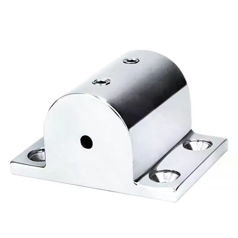 Base de poteau carrée en acier inoxydable robuste 20mm 22mm 25mm pour fixation sécurisée de garde-corps de bateau et de pont, durable