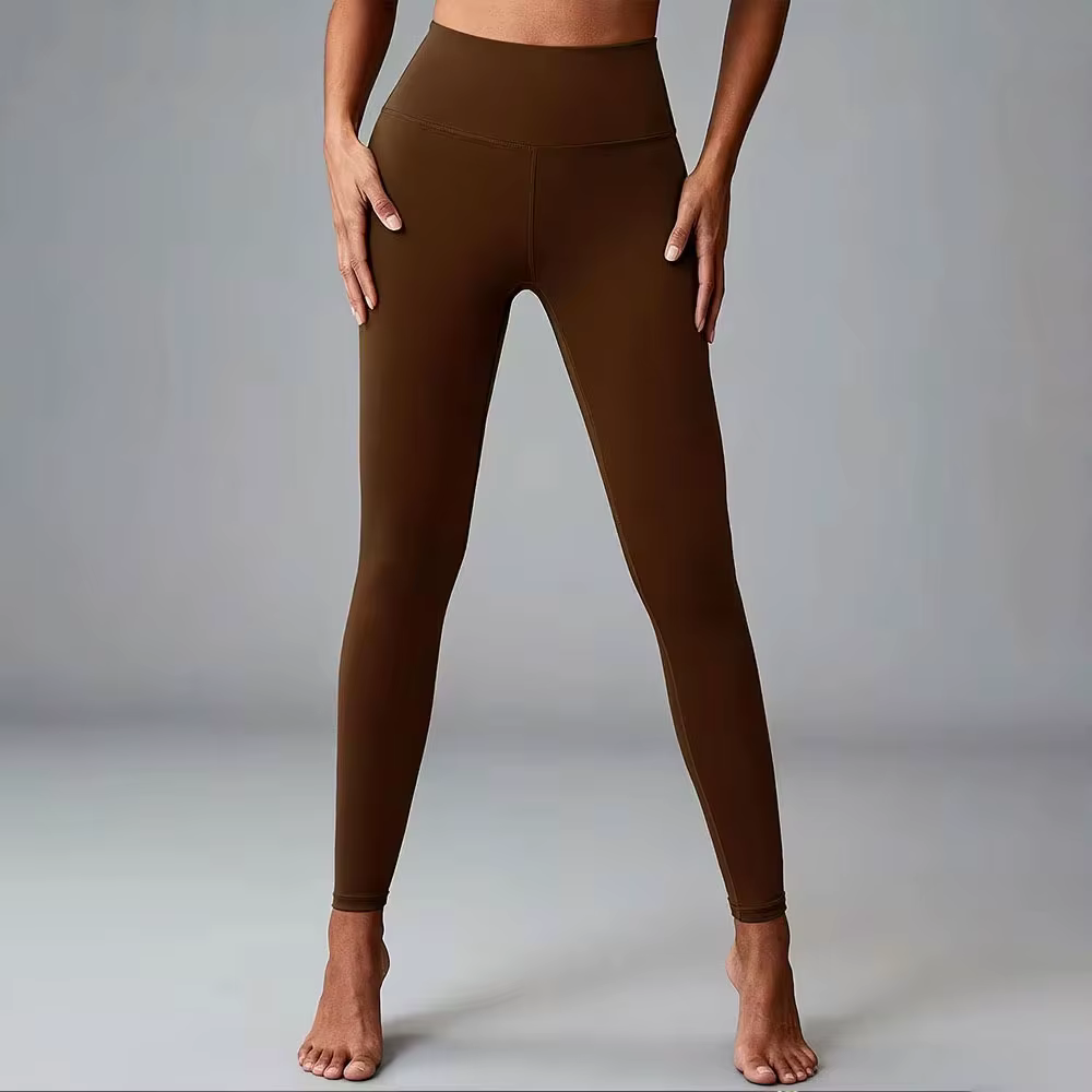 Leggings de yoga marron pour femme