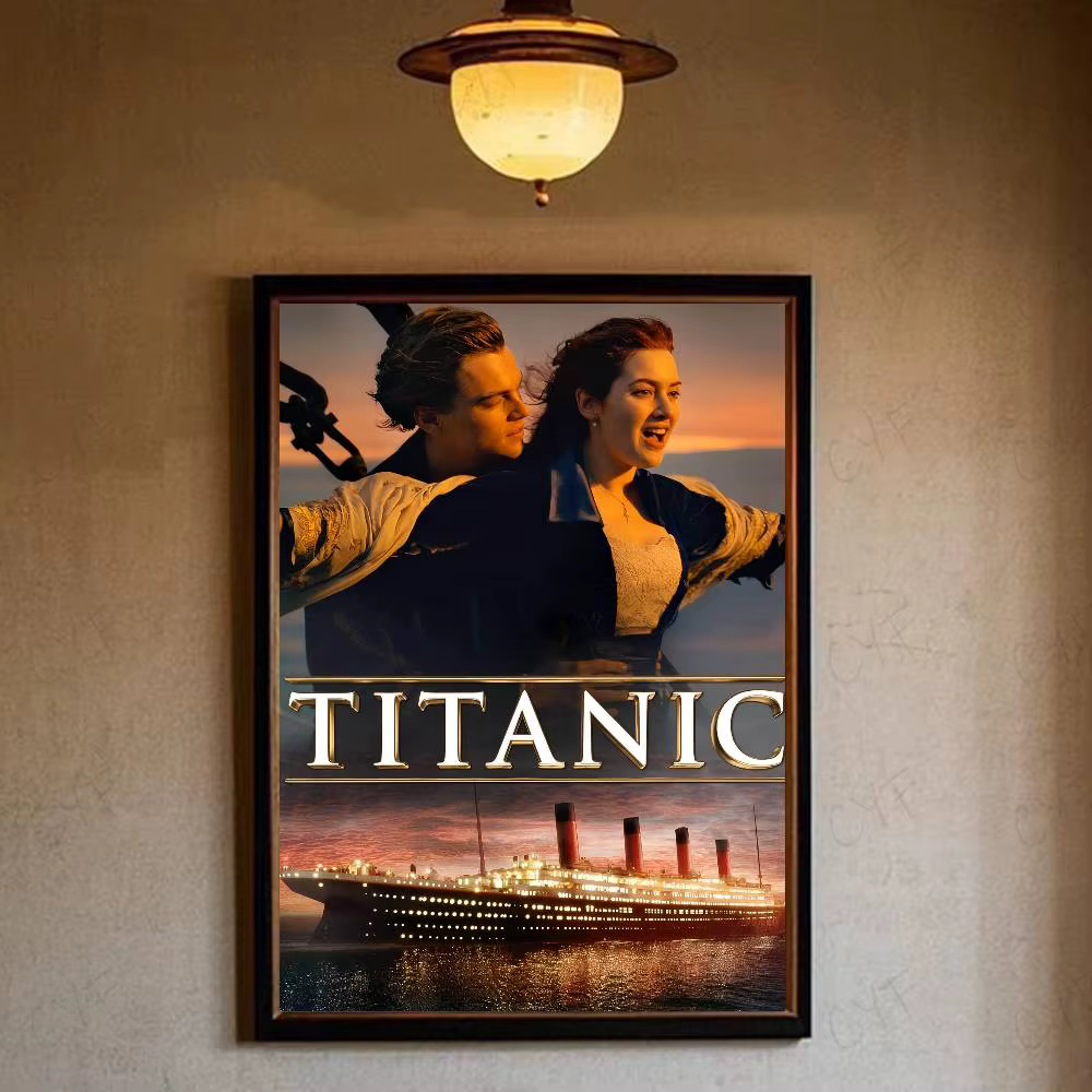 Affiches décoratives, peintures murales pour chambre d'étude, chambre à coucher, bar, cadeaux, affiche classique du film T-Titanic