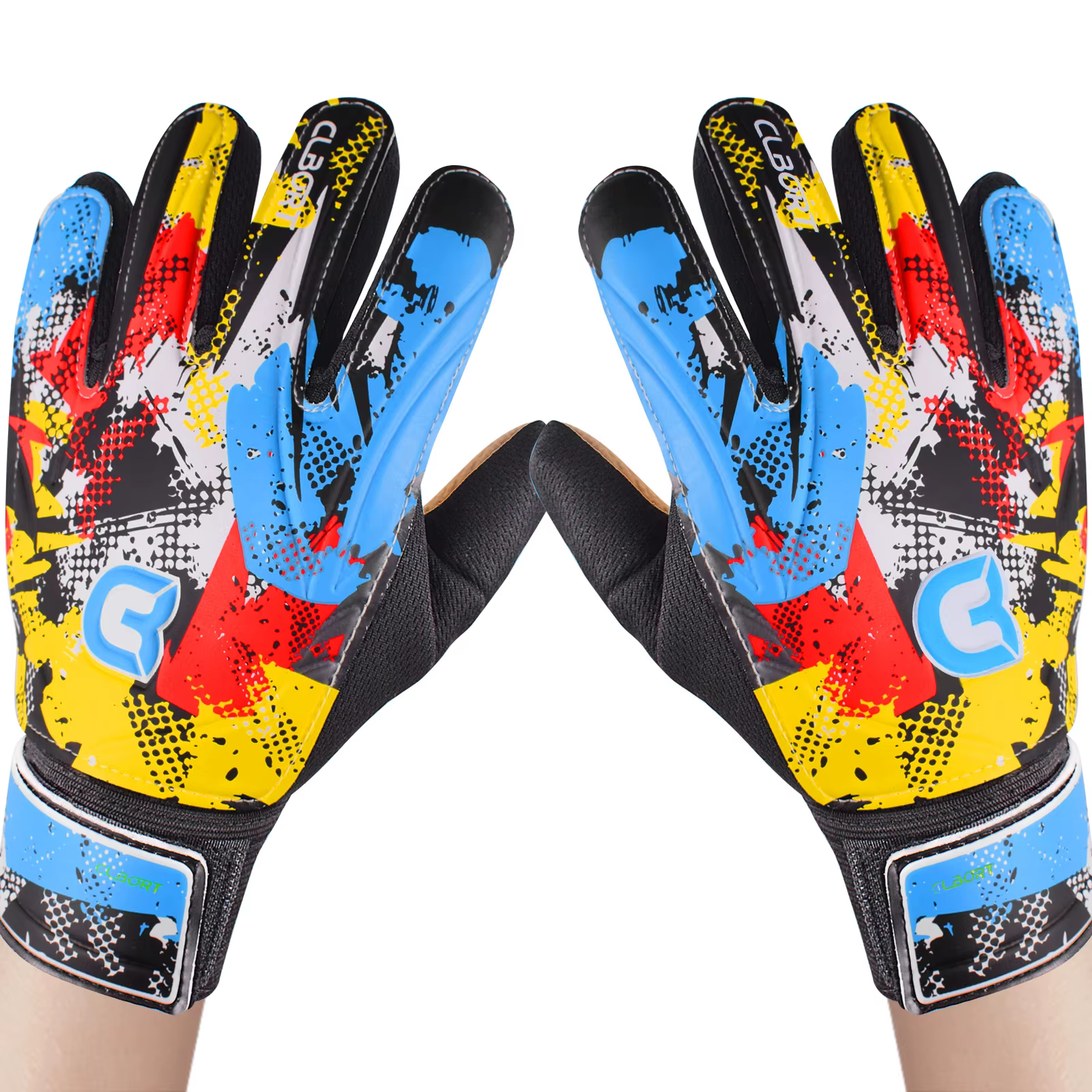 Gants de gardien de but de football, gants de gardien de but de style graffiti avec forte adhérence, gants de football antidérapants
