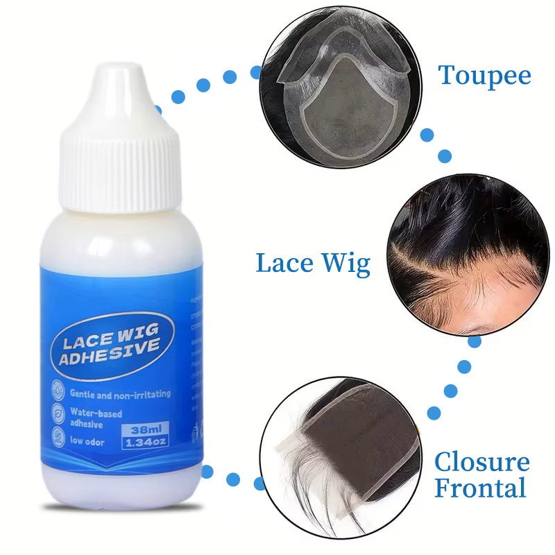 Kit de colle pour Perruque, 6 pièces, accessoires de perruque, bande de Fusion de dentelle, bâton de cire pour cheveux, colle avant en dentelle et dissolvant de contrôle des bords