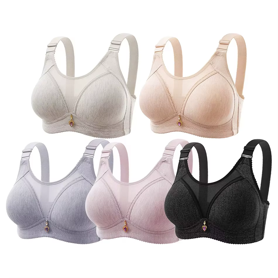 Soutien-gorge de sport Push-up confortable et antidérapant pour femmes, avec larges bretelles, coussinet de poitrine, lingerie respirante