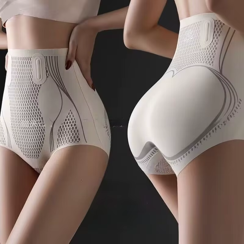 Taille haute glace soie façonnage culottes femmes sans couture Shorts corps Shaper slips pour femme respirant hanche ascenseur pantalon Shapewear