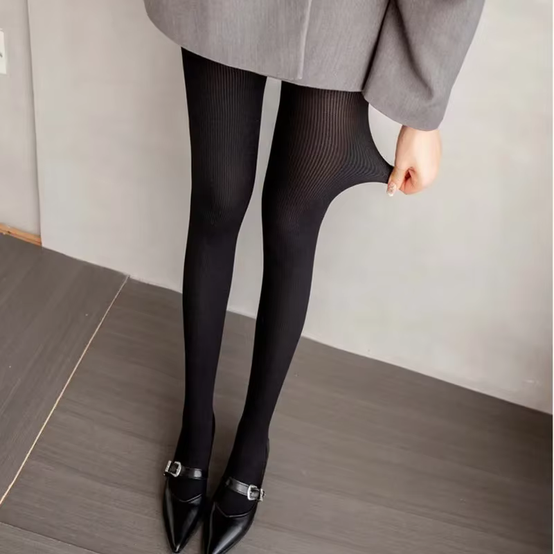 Collants de lit en tricot noir pour femmes