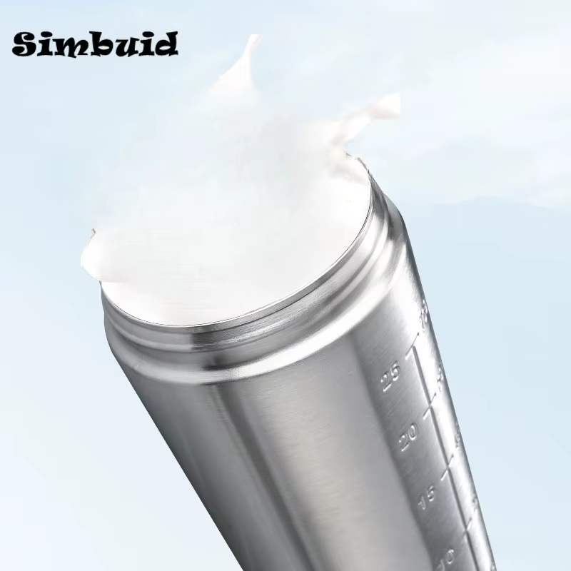 Bouteille Shaker de poudre de protéines en acier inoxydable, 500ML/750ML, avec boule en acier et échelle, anti-fuite, pour gymnastique, Fitness, Sport, tasses de lactosérum