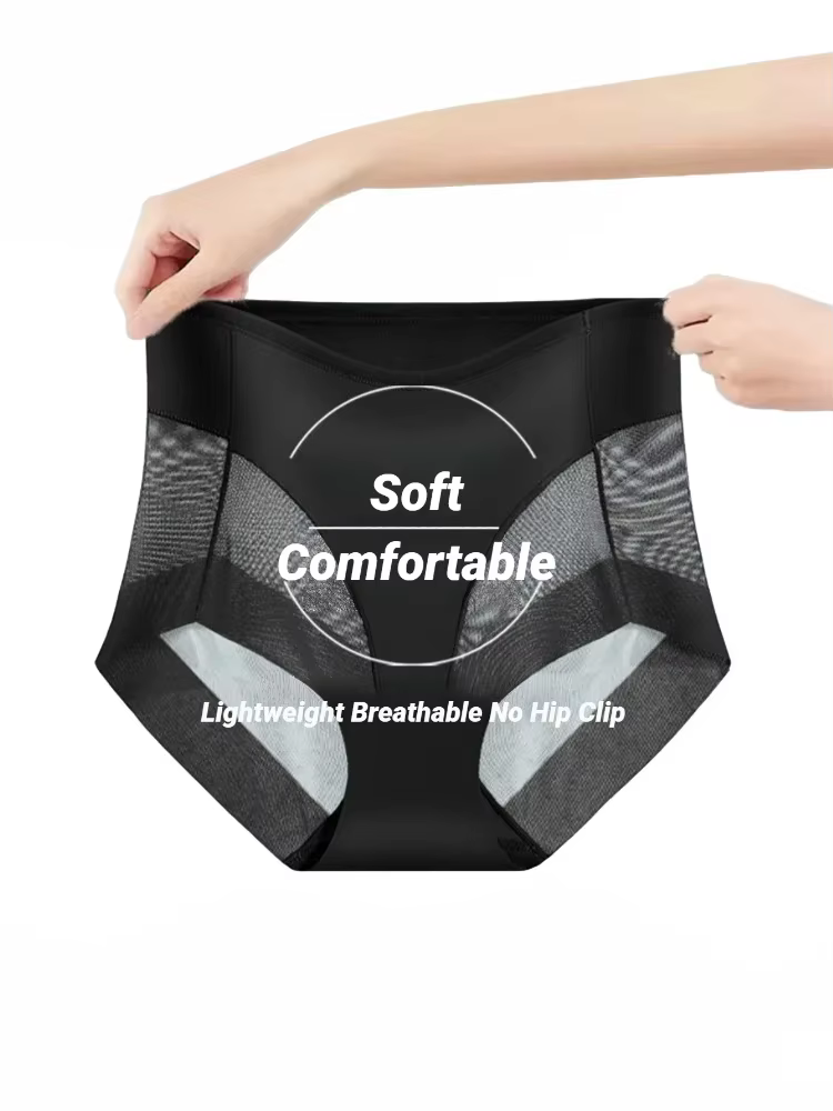 Culottes amincissantes taille haute en soie glacée pour femme