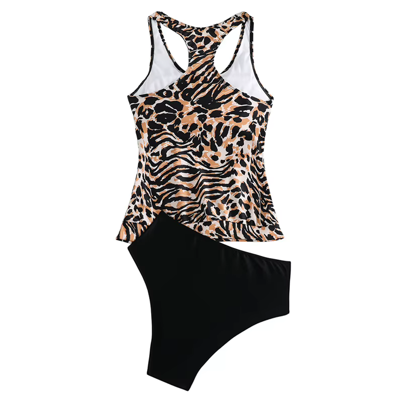 Maillots de bain pour femmes, ensemble Tankini, haut avec short, taille basse, maillots de bain sportifs, bas de Bikini, deux pièces, contrôle du ventre