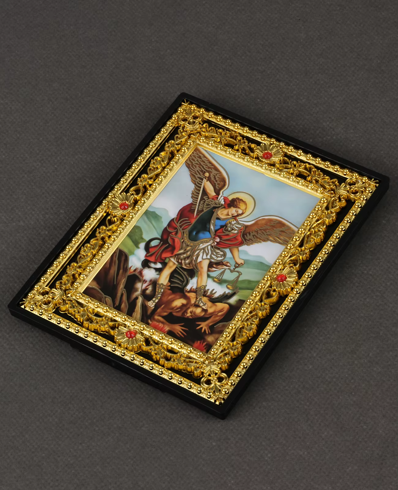 Icône de la sainte famille catholique, cadre carré, icônes de l'archange St. Michael, Figurine d'église, décoration de table pour la maison, cadeau de Collection
