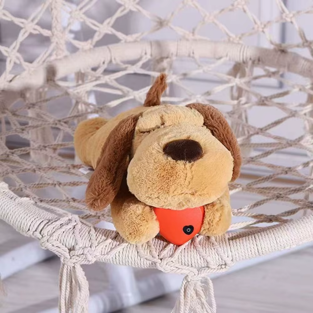 Aide au sommeil confortable pour chien, battement de cœur, entraînement comportement, soulagement de l'anxiété, chien couché, Fidget, Animal en peluche doux, décor de chambre de chiot