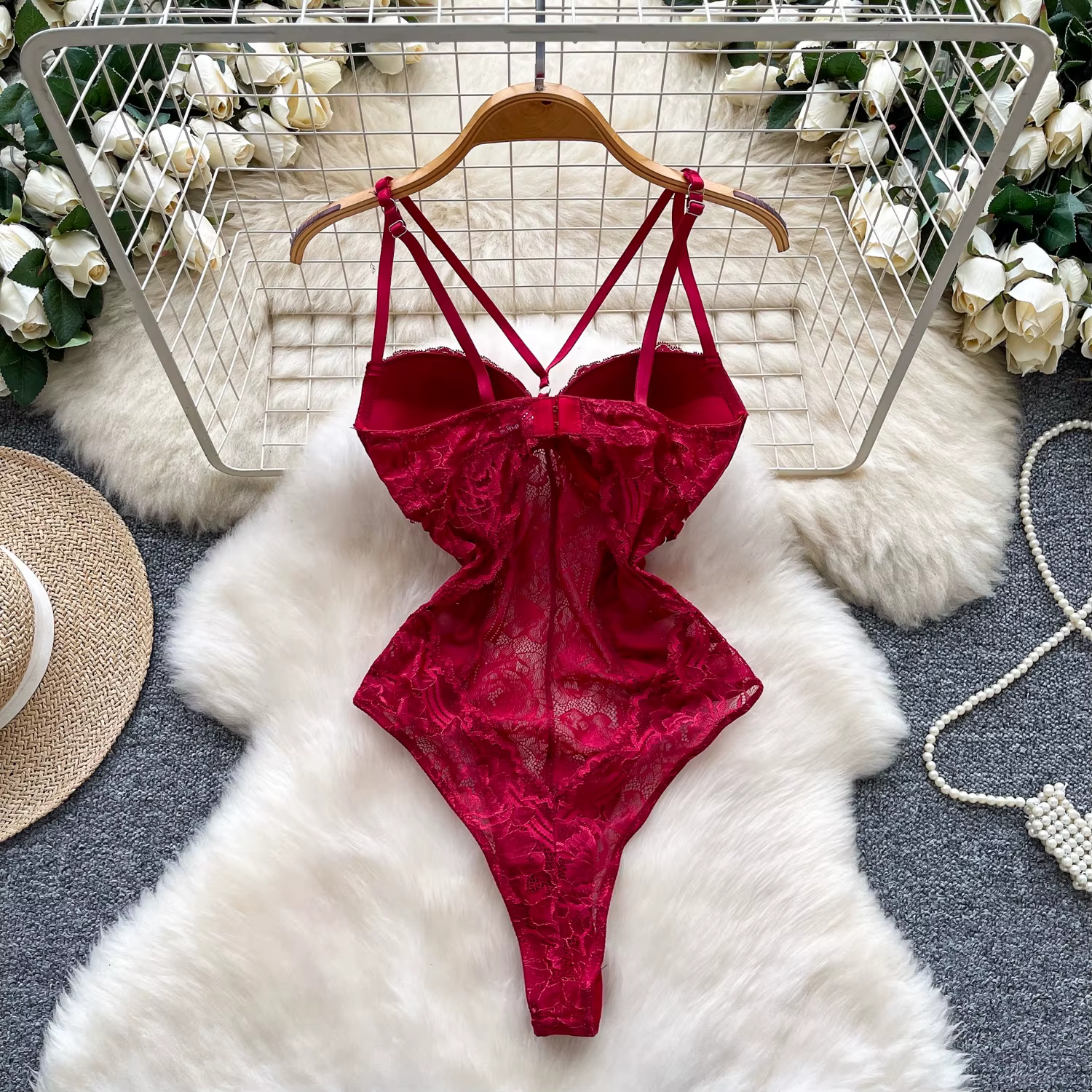 Femmes Sexy licou dentelle body Chic mode élastique Bodycone combinaisons printemps chaud doux gothique combishorts