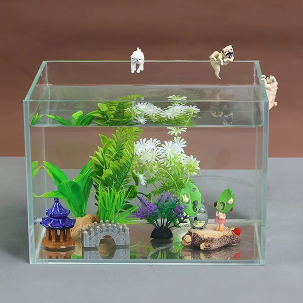 Figurine Miniature en Forme de Chien de Compagnie, Simulation Mignonne, Bord de Poisson Précieux, Ornements de Décoration d'Aquarium, Pendentif, Accessoires de Beurre, 1 Pièce