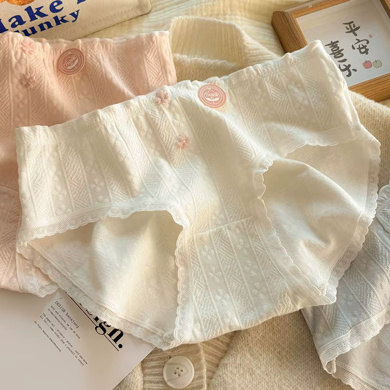 5 pièces jolie fille culottes dentelle douce respirant slips femmes sous-vêtements