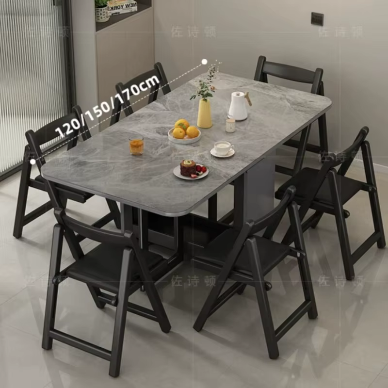 Tables à manger contemporaines carrées peu encombrantes pour cuisine, tables consoles de luxe, meubles de maison
