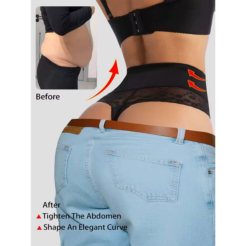 Culotte gainante string taille haute pour femme