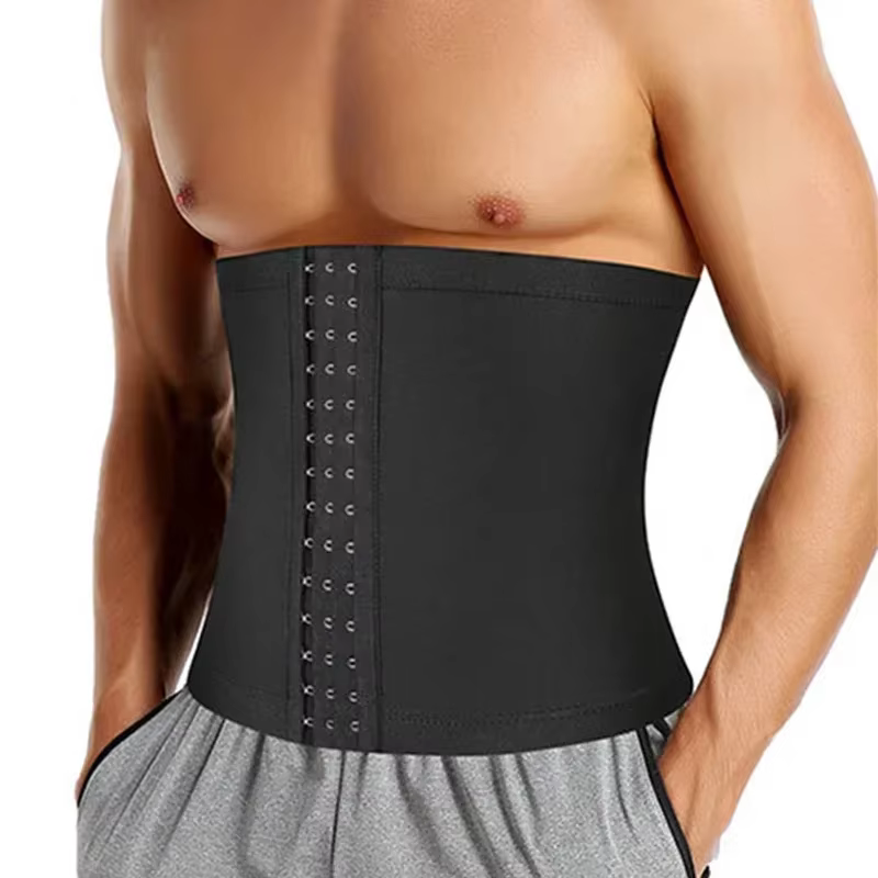 Hommes taille contrôle ceinture Shapewear Corset sueur ventre entraînement Sauna Thermo