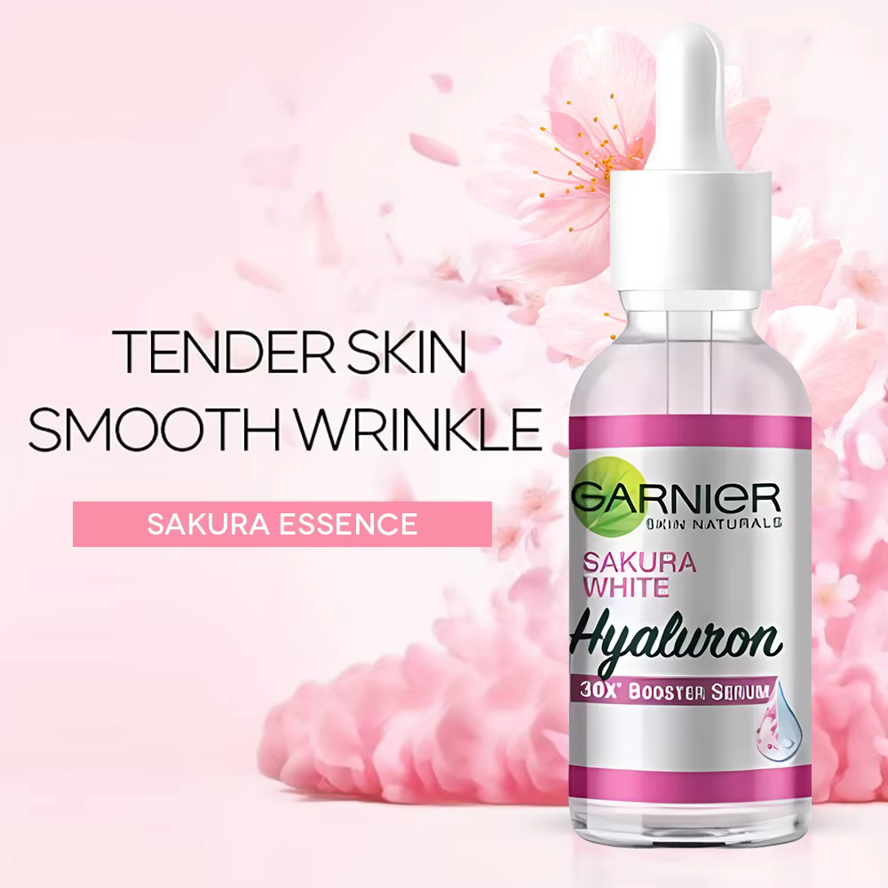 GARN Nier rose sérum Sakura lueur 30x rehausseur hyaluronique sérum hydratant raffermissant peau ridules peau soin du visage sérum