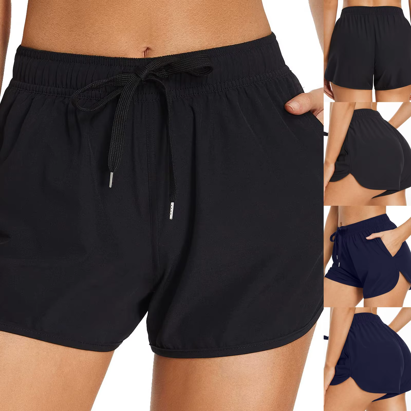 Short de bain avec poches pour femme