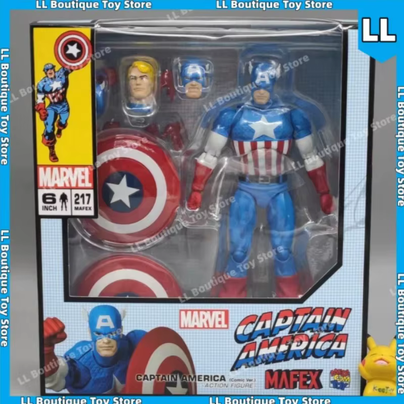 En stock ! MAFEX 217 Captain America Version Comic, jouet Medicom authentique, édition limitée à l'échelle 1/12