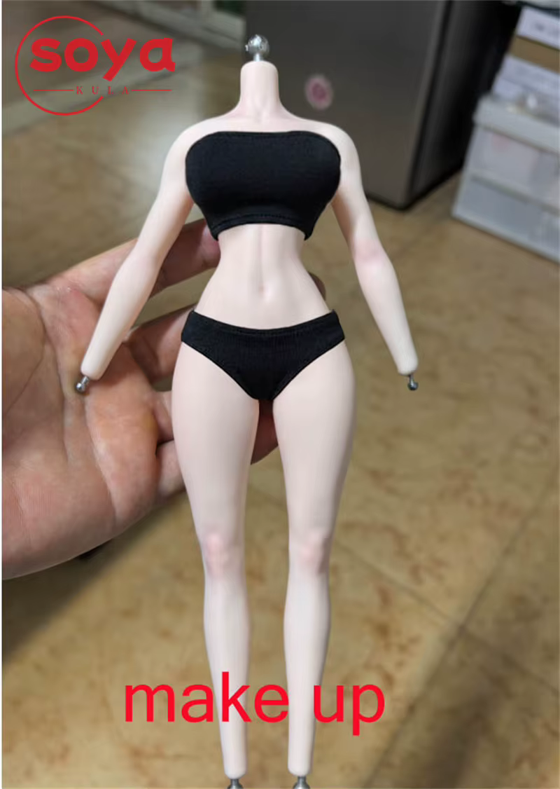 PERSON-MODEL PEM-01 Corps de figurine féminin en silicone platine, échelle 1/6, 26 cm, avec pieds détachables sans couture