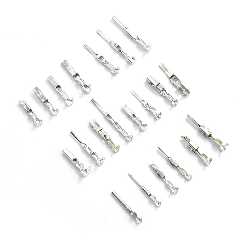 Borne de fil électrique de voiture 1/1, 5/1,8/2,2/2,8/3,5mm, connecteur électrique automatique, retrait de prise Non isolé, broches à sertir mâles et femelles