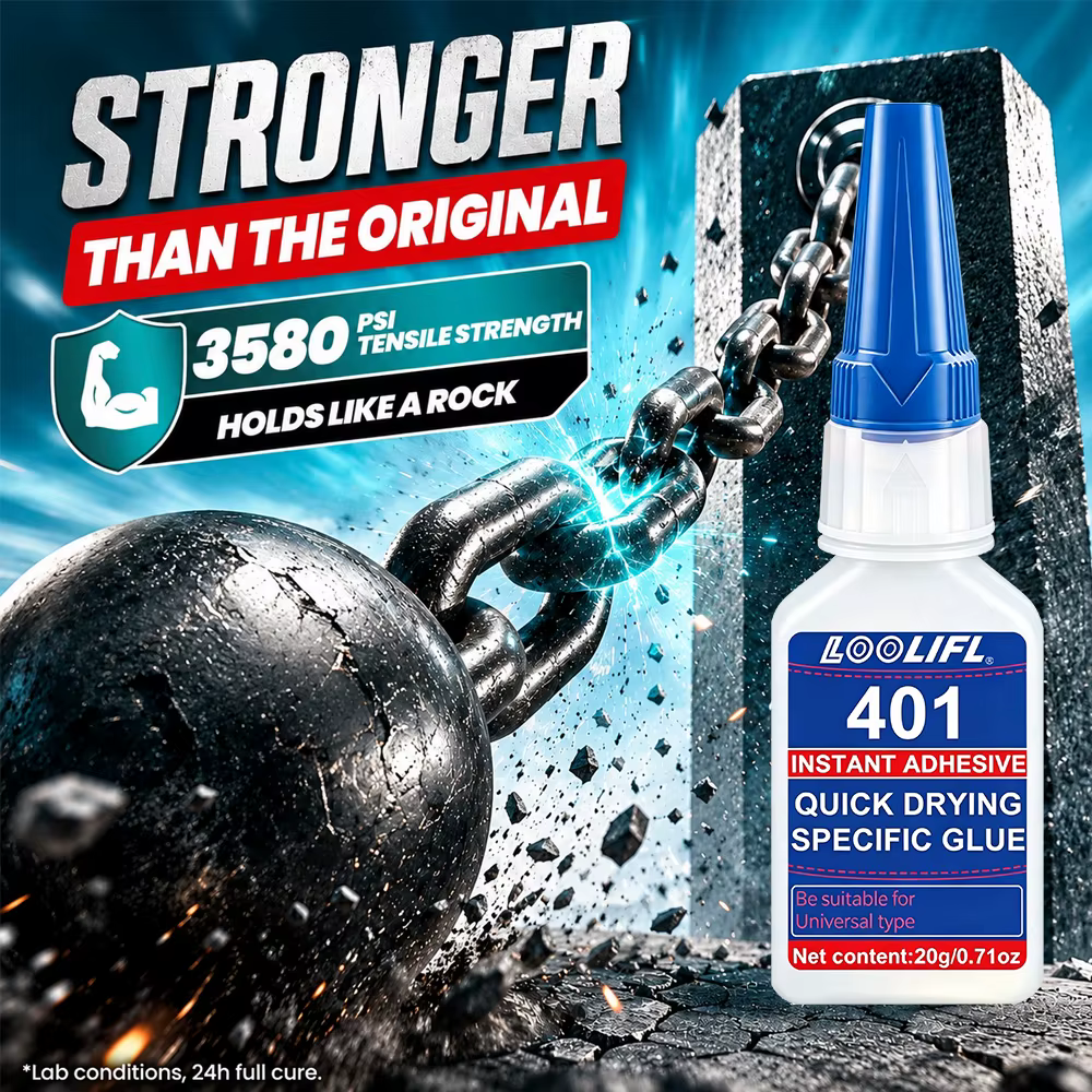 Super Glue (0,71 oz) Adhésif liquide multi-usages pour plastique – Coller le bois, le métal, le caoutchouc, la céramique – Adhérence de qualité industrielle