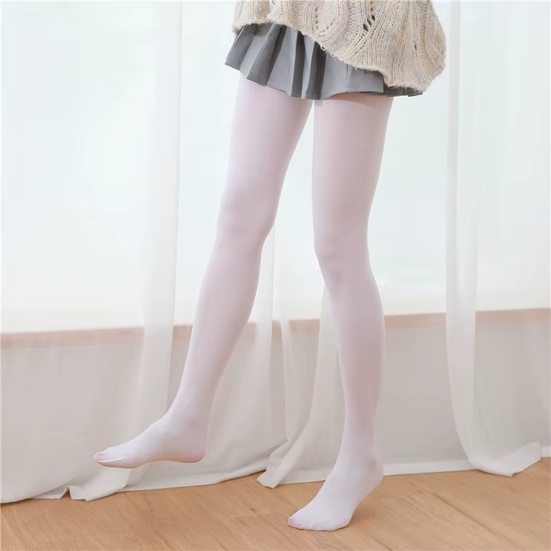 120D velours médias lait blanc cuisse haute bas Anime Cosplay bonneterie femmes filles doux Sexy collants pour femmes collants