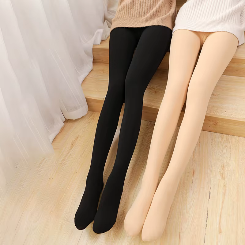 1/2 pièces collants doublés polaire femmes