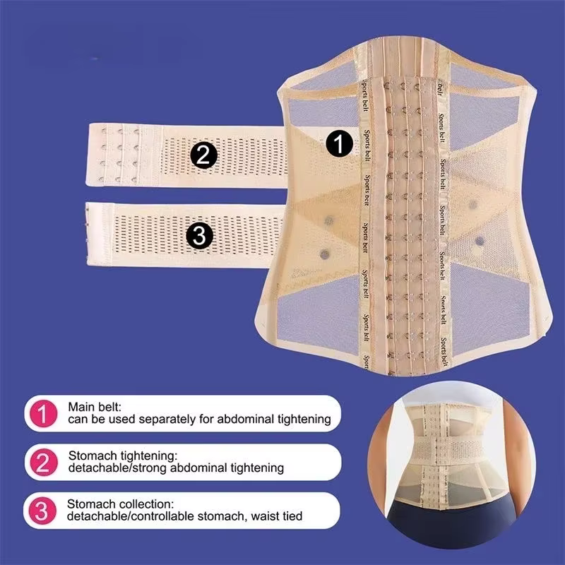 Invisible Double ceinture Corset été façonnage sous-vêtements minceur gaine femme ventre plat taille formateur corps Shaper Shapewear femmes