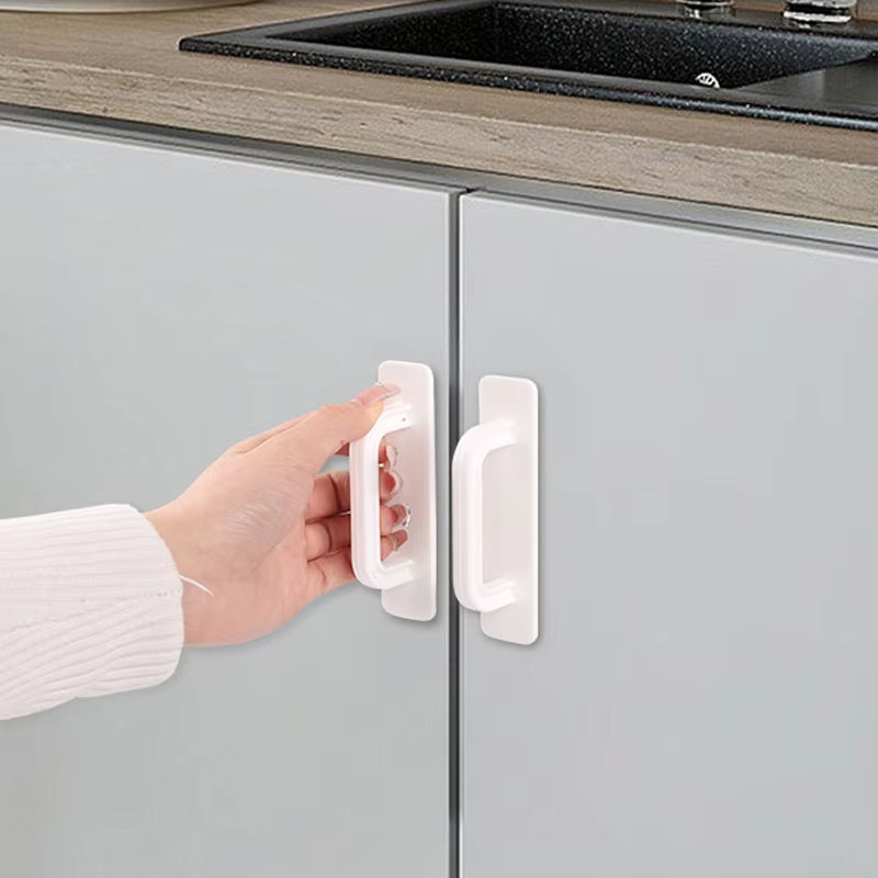 Poignées de porte autocollantes pour armoire, poignée polyvalente, petite taille, poignées autocollantes pour un design universel, amélioration de l'habitat