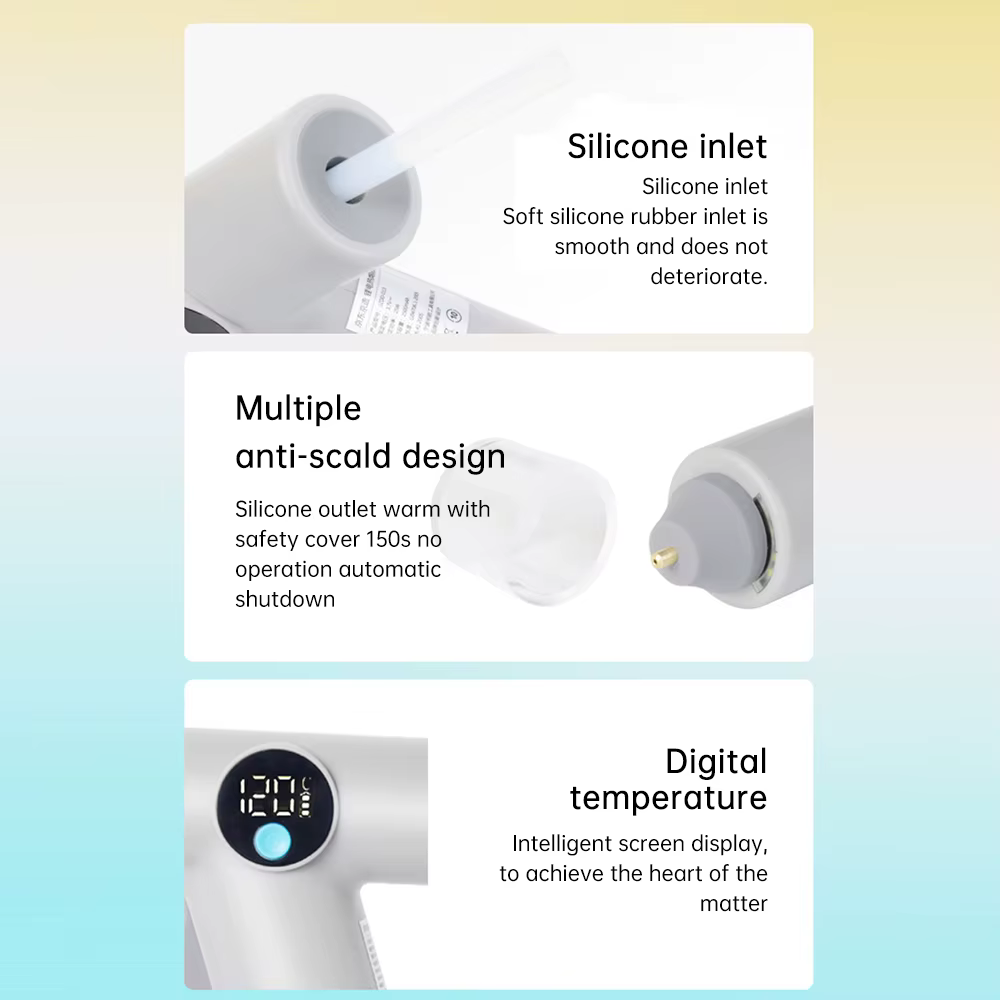 Pistolet à colle thermofusible sans fil 25W, avec lumière LED et support, batterie 2500mAh, charge rapide USB-C, conception Anti-brûlure à chauffage rapide