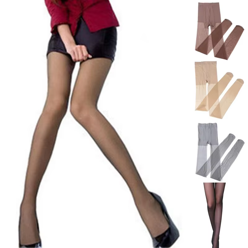 Collants d'été à haute élasticité noir nu gris bas été Sexy femmes pied étape pure Ultra-mince