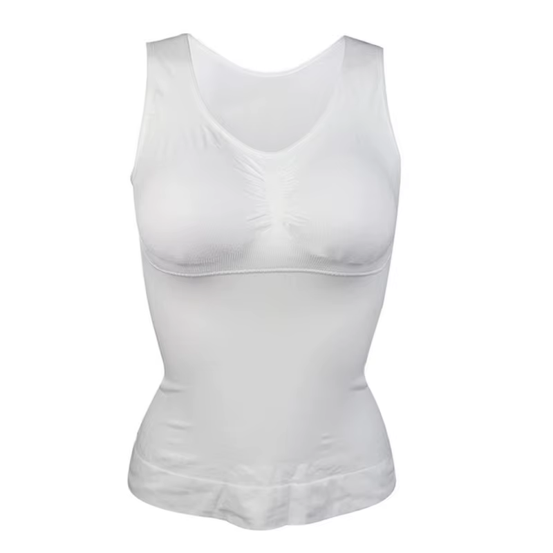 Femmes corps Shaper avec soutien-gorge intégré minceur débardeurs amovible rembourré sous-vêtements