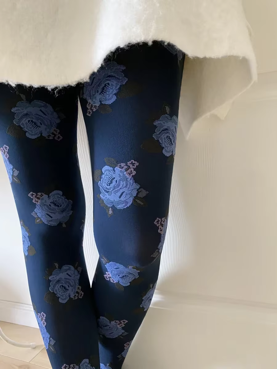 Beaux collants College roses