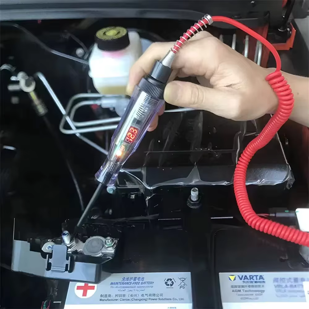 Testeur de circuit de tension pour voiture et camion, outils automobiles 6V 24V, sonde de diagnostic automobile, stylo de test, ampoule, stylo de mesure électrique