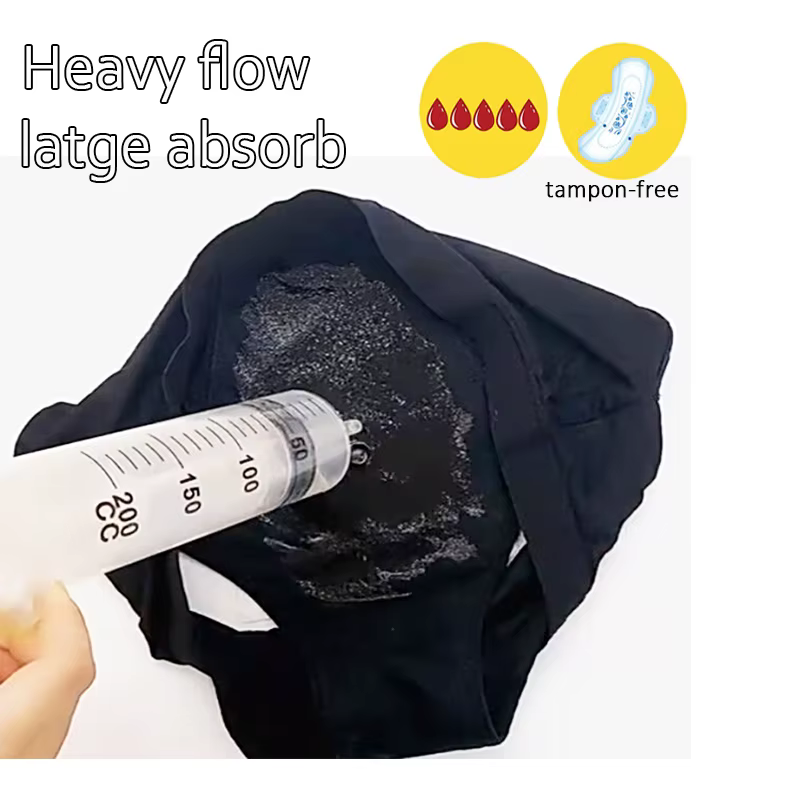 Culotte menstruelle absorbante et étanche à 4 couches pour femmes