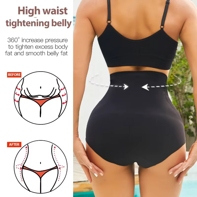 1/3 pièces minceur taille haute ventre contrôle culottes femmes slips culotte Shaper sous-vêtements amincissants bout