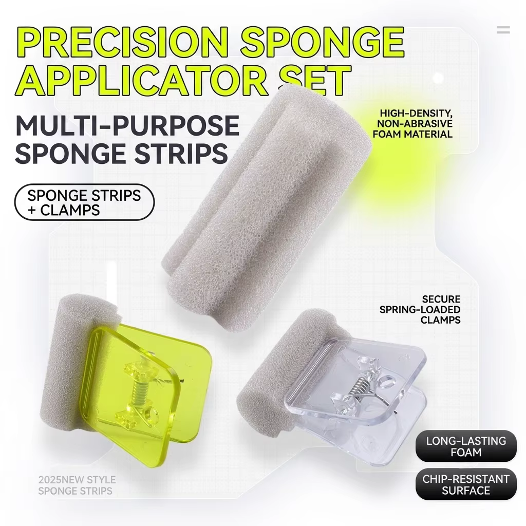 Lot de 15 bandes d'éponge adhésives inorganiques pour raquettes de tennis de table, durables, non pelucheuses, en coton, pour adhésion du caoutchouc