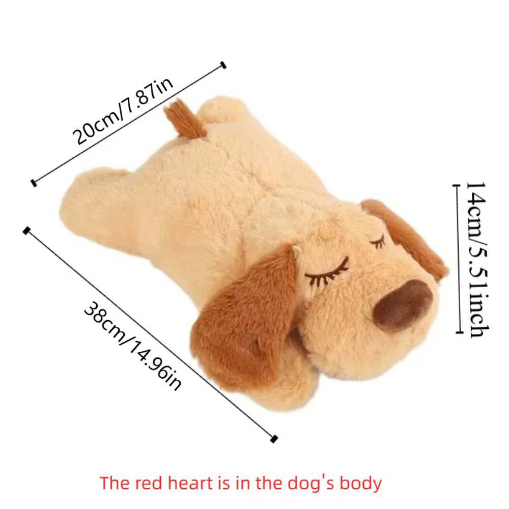 Aide au sommeil pour chien, battement de cœur, soulagement de l'anxiété, entraînement comportement, chien couché, Animal en peluche, chiot doux, poupée, cadeau d'anniversaire