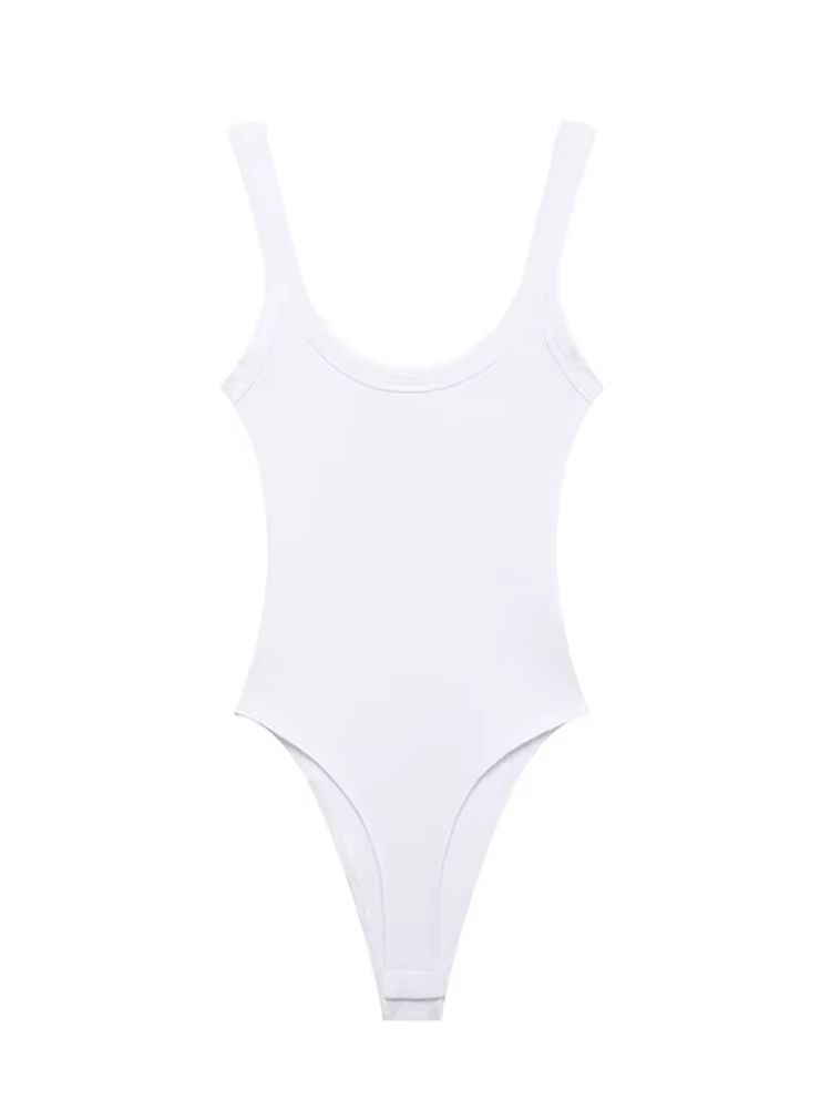 Body côtelé slim pour femmes