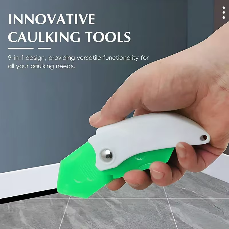 Grattoir à colle multifonction neuf en 1, coupe-colle pour verre, applicateur de scellage, grattoir pour l'élimination des bords des coulis des carreaux et des fenêtres