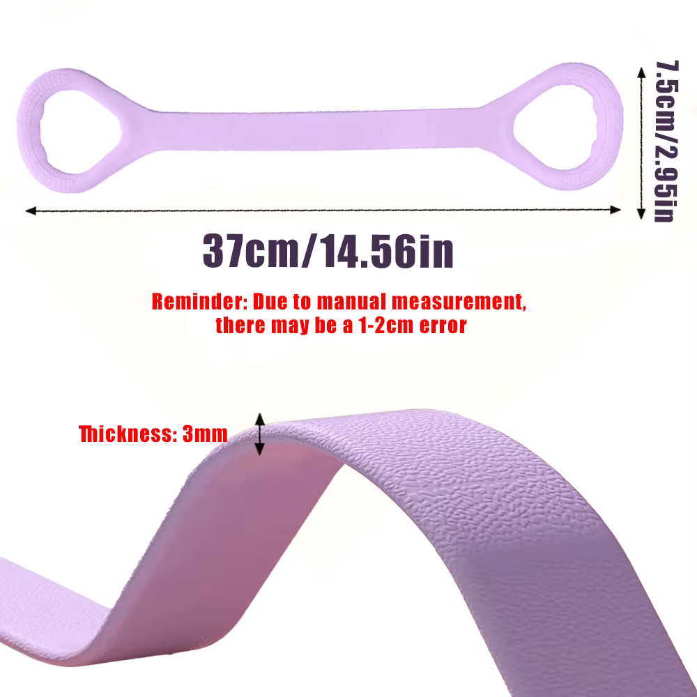 Civière en forme de 8 pour le fitness à domicile, la mise en forme du dos, bande élastique avec épaule ouverte et bande d'étirement du dos pour l'exercice des épaules