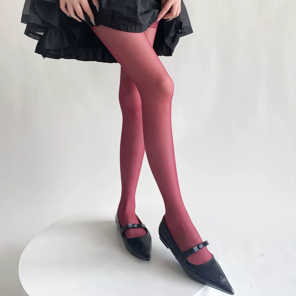 Collants colorés en velours pour femmes